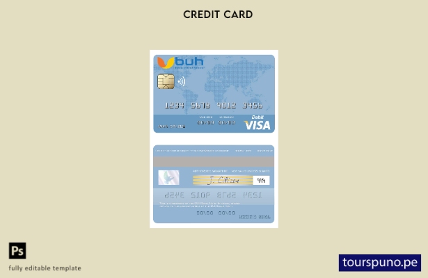 lista para imprimir plantilla de tarjeta de débito visa de Haití BUH Bank